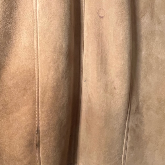 Rare Vintage Ralph Lauren Black Label Women’s Lambswool Lamb Fur Tan Coat Size 4 - Picture 15 of 16